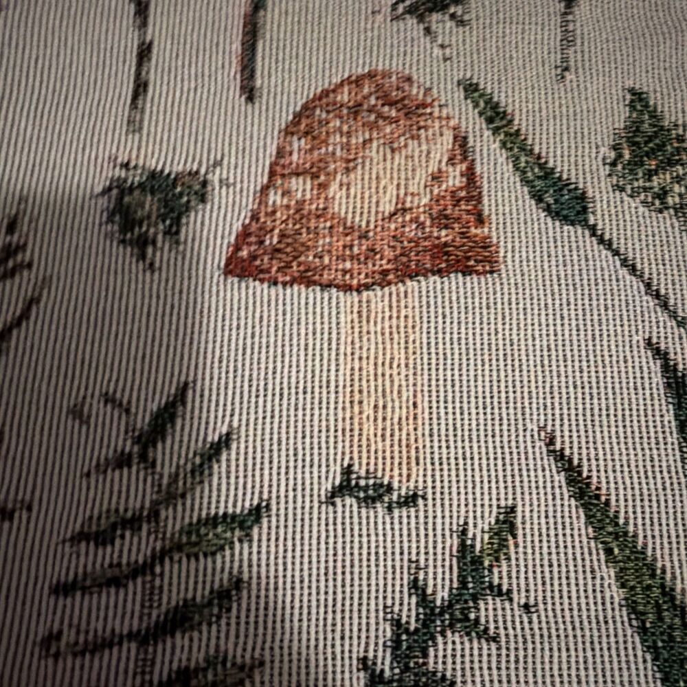 Mushroom Fungi Tapestry Afghan Throw 50x60. BOHO. Fun.New w/out Tags.Ships Fast! - Picture 2 of 11